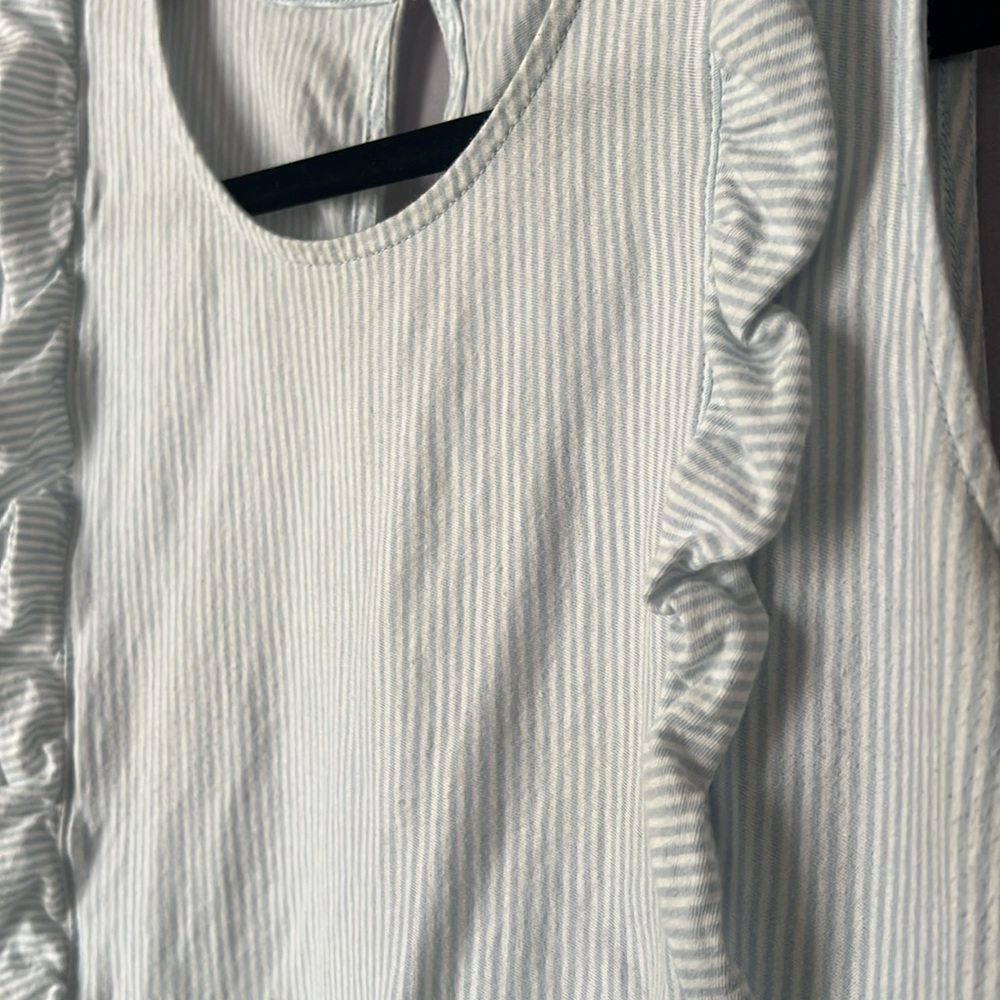 J. Crew baby blue ruffle tank top | size M - Picture 4 of 6